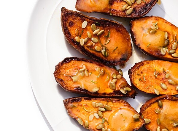 Roasted Sweet Potatoes with Spiced Honey Butter