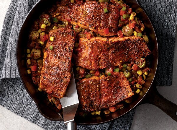 Creole-Style Steelhead Trout with Tomatoes