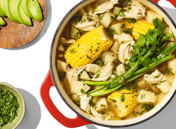Ajiaco (Colombian-Style Chicken, Potato, and Corn Soup)