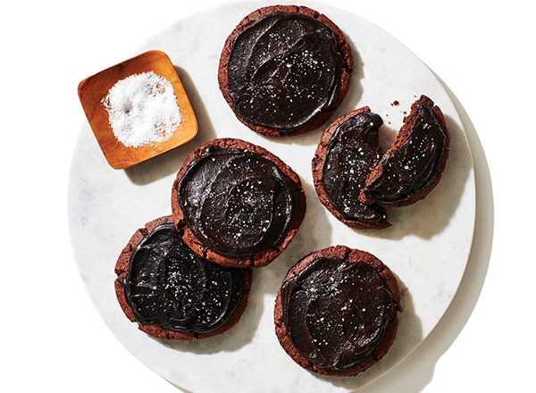 Frosted Chocolate Malt Cookies
