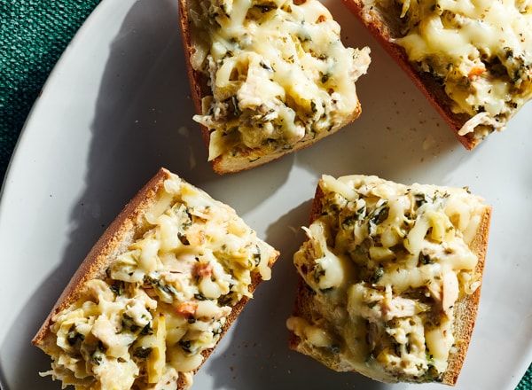 Chicken-Artichoke and Spinach French Bread