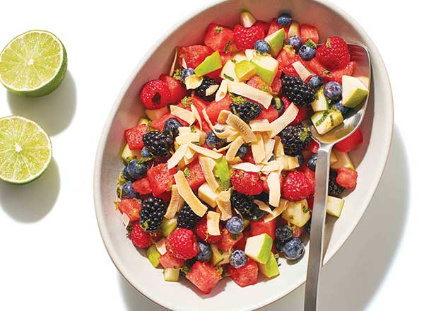 Minty Lime-Berry Fruit Salad
