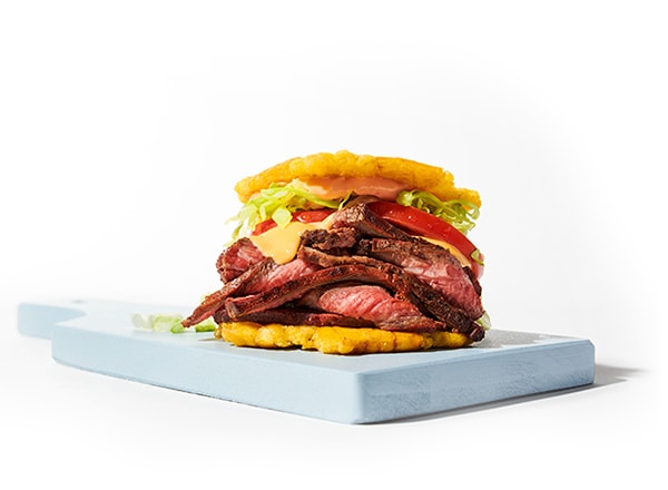 Puerto Rican&#8211;Style Plantain Steak Sandwiches (Jibarito)