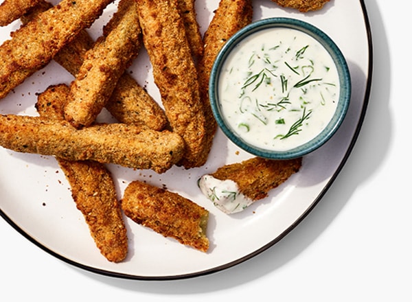 Air Fryer Breaded Pickles with Ranch