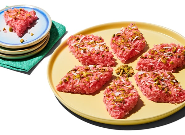 Coconut-Grenadine Barfi