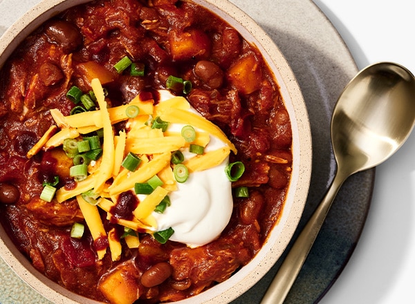 Slow Cooker Barbecue Pork and Pumpkin Chili