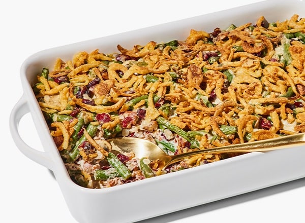 Pecan-Cranberry Green Bean Casserole