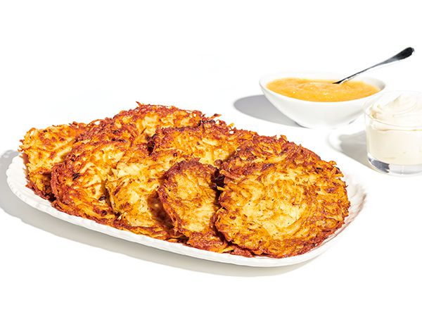 Potato Latkes with Pomegranate Arils