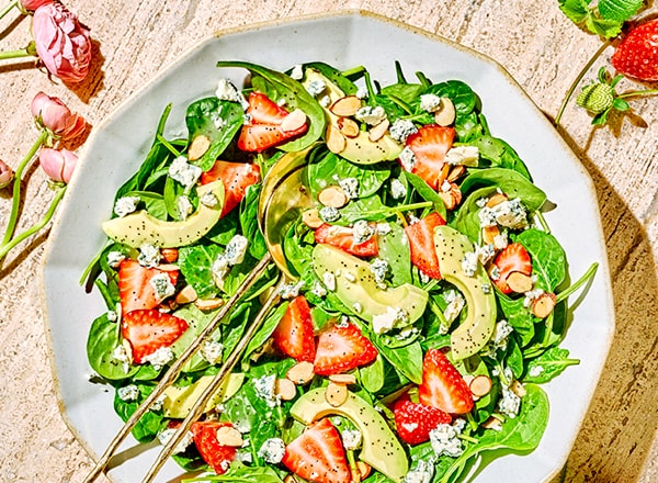 Spinach Salad with Strawberries and Avocados