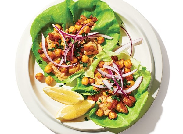 Chickpea-Vegetable Lettuce Cups