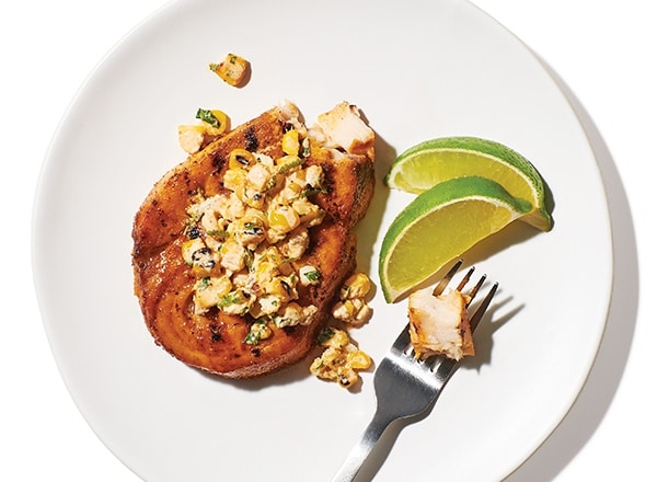 Grilled Swordfish with Street Corn Salsa