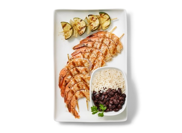 Mojo Shrimp and Vegetable Skewers
