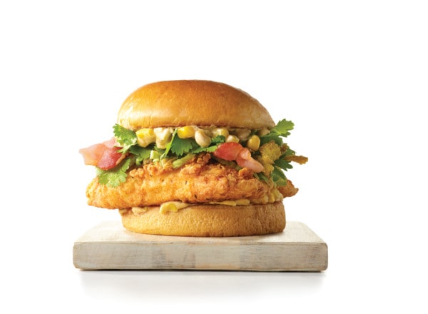 Super-Duper Fried Fish Sandwiches with Street Corn Dip