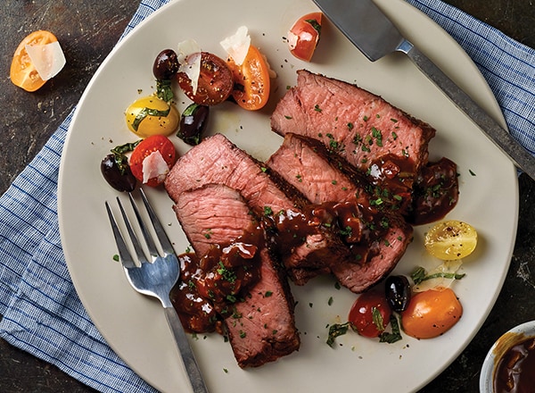 Seared Steak and Bacon Pan Sauce