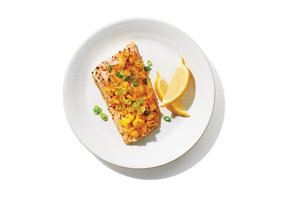 Broiled Pineapple-Mustard Walleye