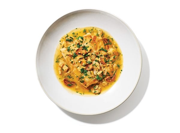 Haddock with Garlic-Clam Sauce