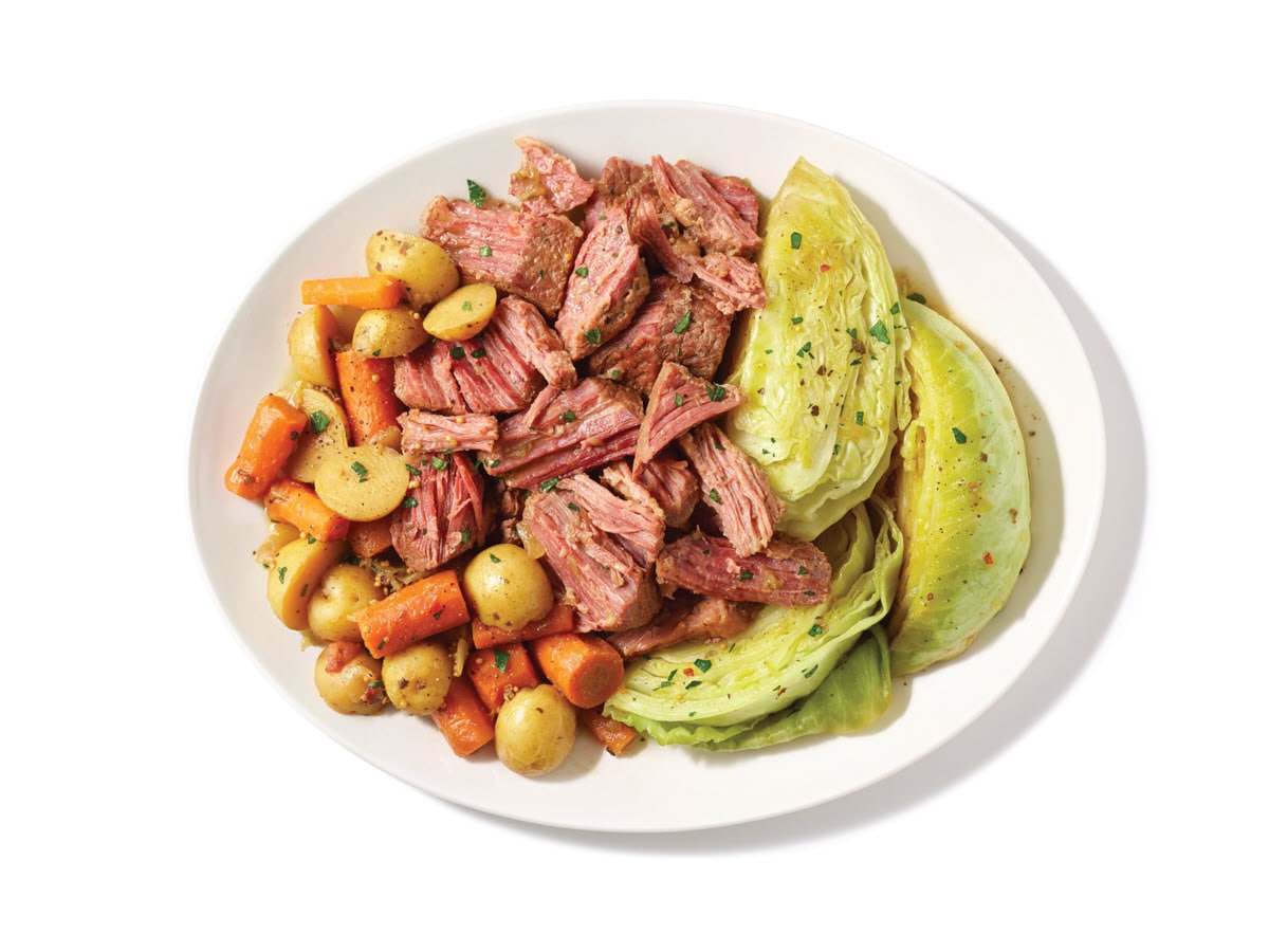 Multicooker Braised Corned Beef and Cabbage