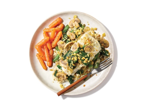 Creamy Baked Fish and Risotto