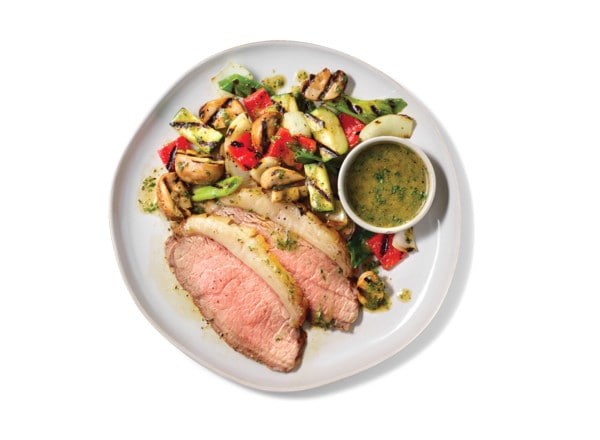 Grilled Picanha with Charred Vegetable Salad