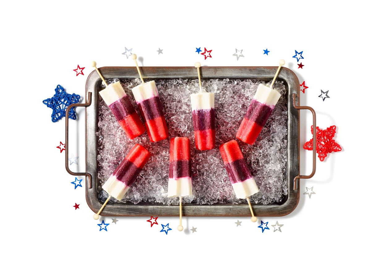 Layered Fruity Freezer Pops