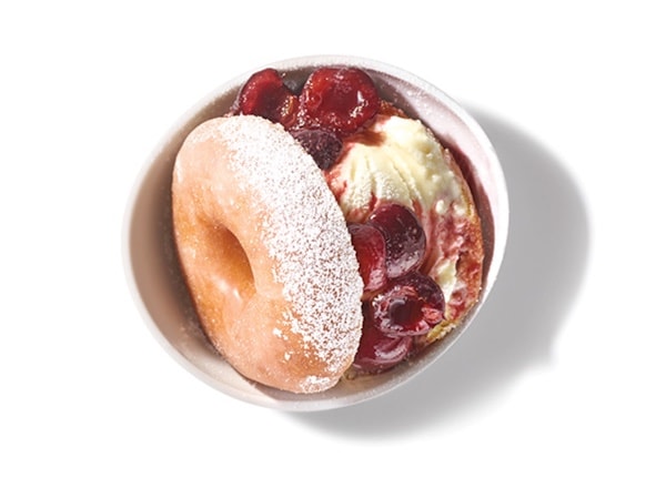 Brioche Donut Ice Cream Sandwiches with Cherry-Balsamic Caramel