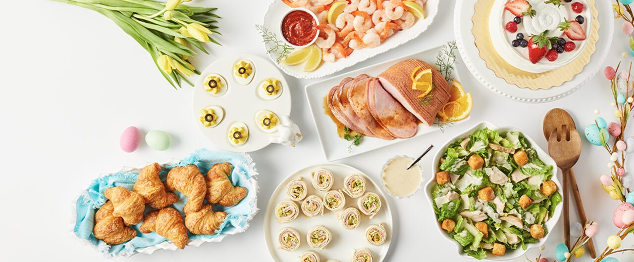 various Publix platters for Easter