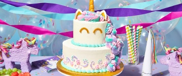 tiered unicorn cake 