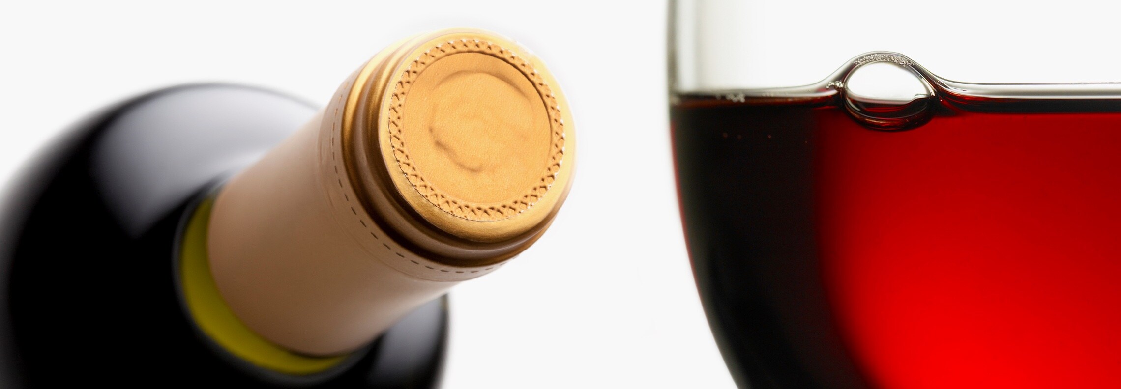 Bottle and glass of red wine 