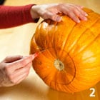 pumpkin carving step 2