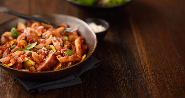 Red Potato Ratatouille with Pasta Fresca