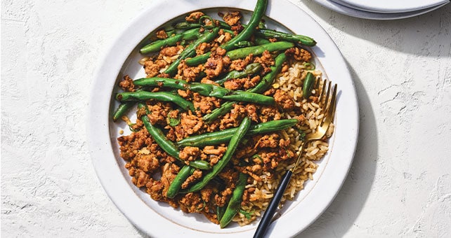 Asian-Style Turkey and Green Bean Sauté