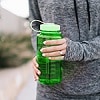 woman holding sport water bottle