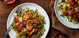 Sausage Pomodoro Saute with Parmesan Quinoa