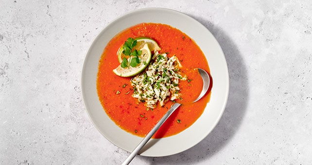 Watermelon Soup with Lump Crab