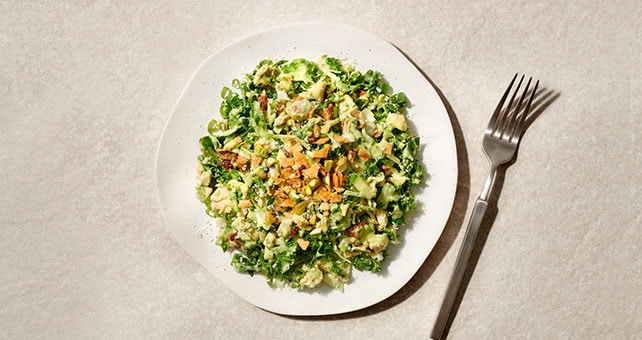 Chopped Chicken, Cucumber, and Kale Salad