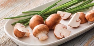 plate of portabella mushrooms