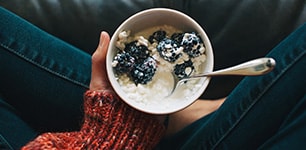 bowl of oatmeal and fruit