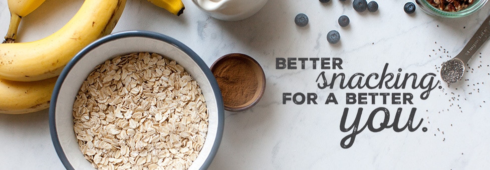 bananas and bowl of oats