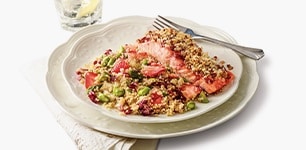 Pecan-Berry Salmon with Orange Quinoa Salad