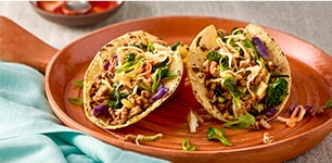 turkey and vegetable stir fry tacos