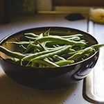 bowl of fresh green beans