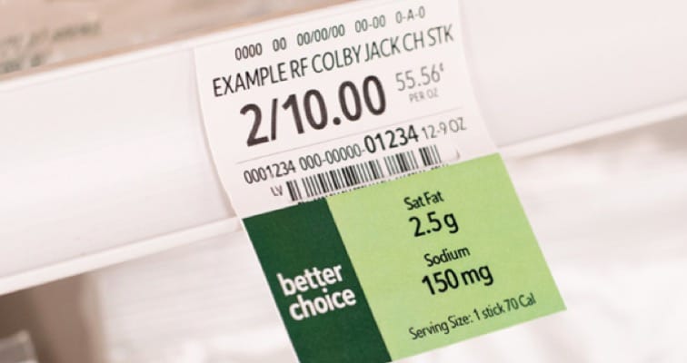 Better Choice Shelf Tags