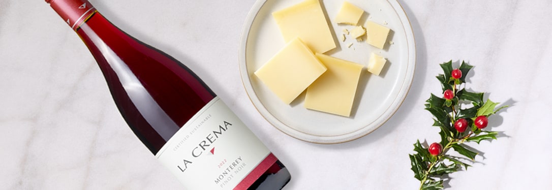 La Crema Pinot Noir paired with Gouda