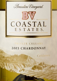 Coastal Estates wine bottle label