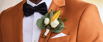 Forever Coral boutonniere