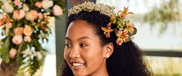 Forever Coral flower crown