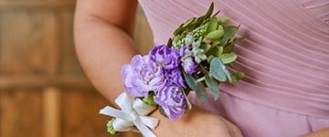 Lavender Love wrist corsage