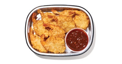 Panko shrimp served with a sweet heat dipping sauce.