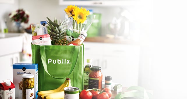 reusable bag and groceries