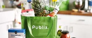 Publix reusable bag with houseware products 